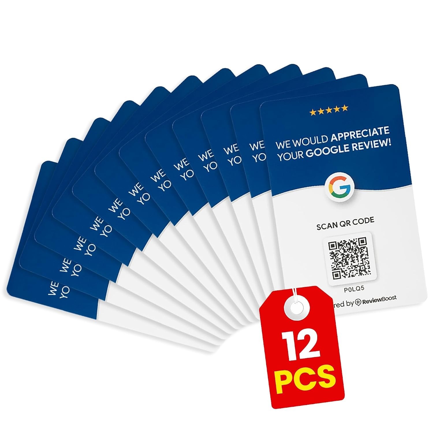 NEW ReviewBoost Google Review NFC Tap Cards QR Code 12 Pack w/ Software