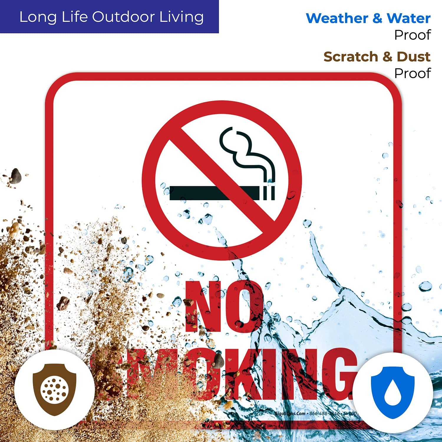 4 Pack 5.5×5.5 Inch No Smoking Sign Stickers Vinyl Self Adhesive Decals