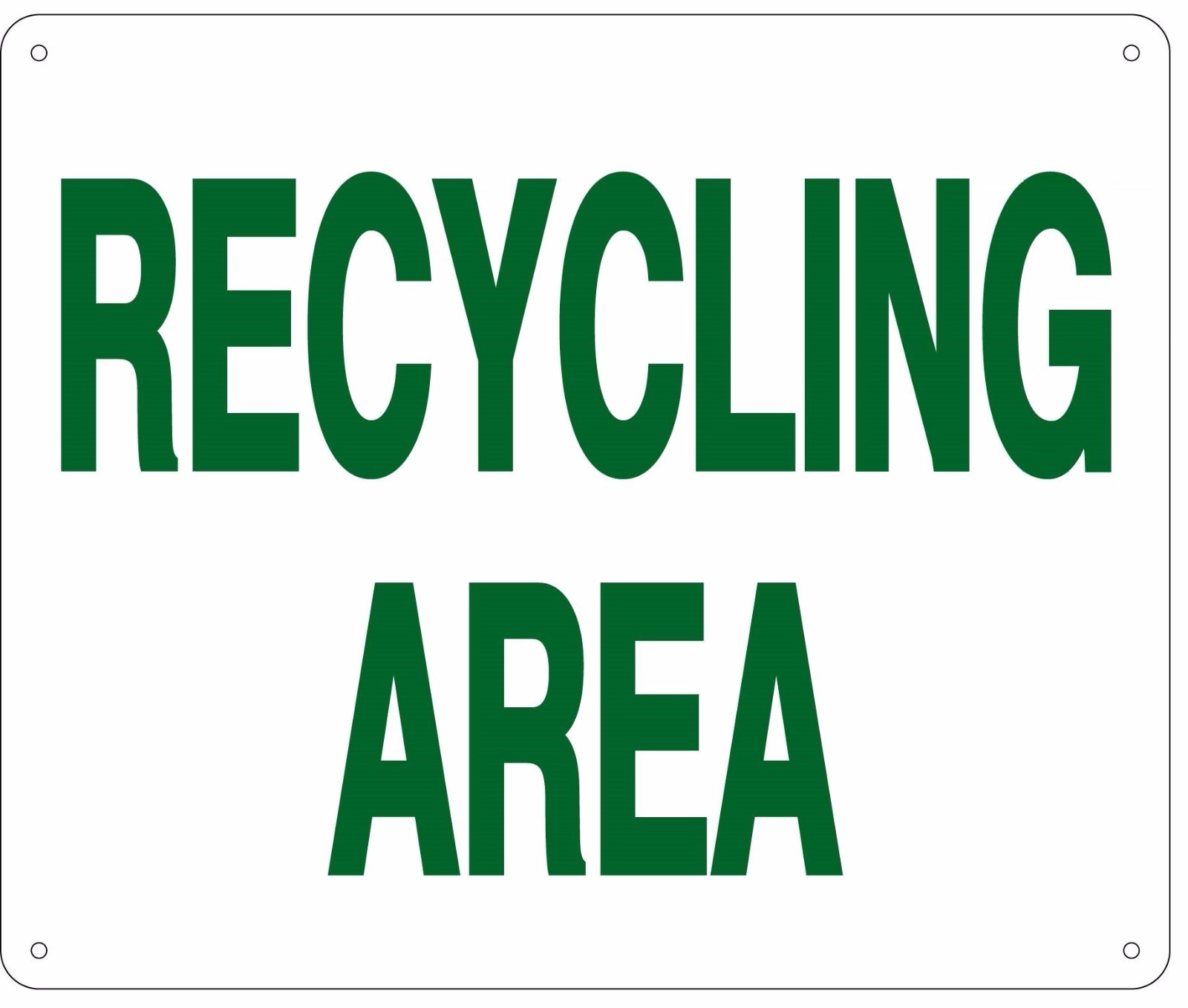 RECYCLING AREA SIGN 10×12-REF24-1027