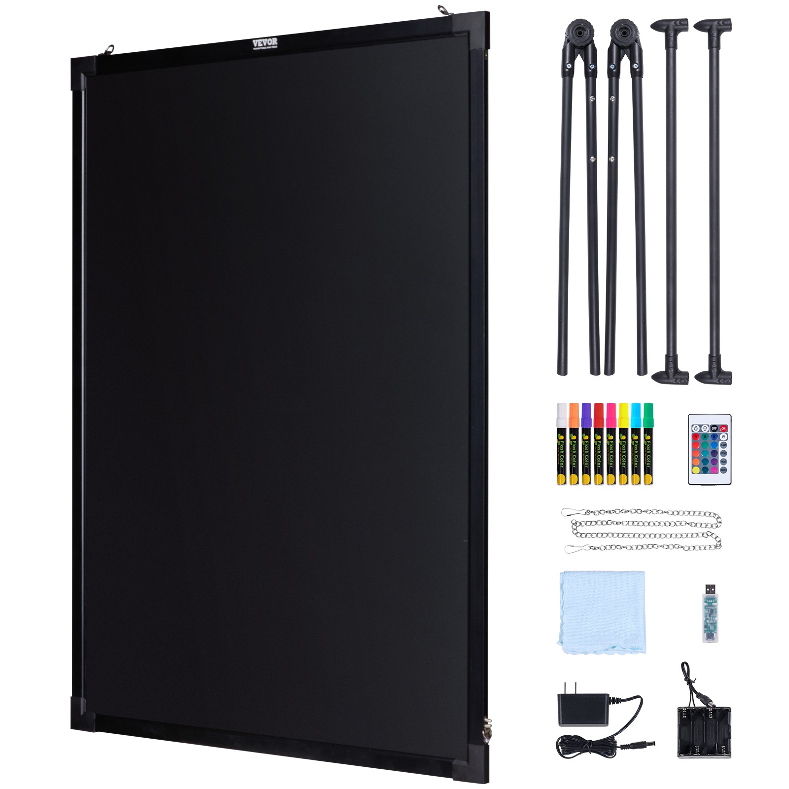 VEVOR LED Message Writing Board 32&Prime;x24&Prime; Illuminated Erasable Lighted Chalkboard