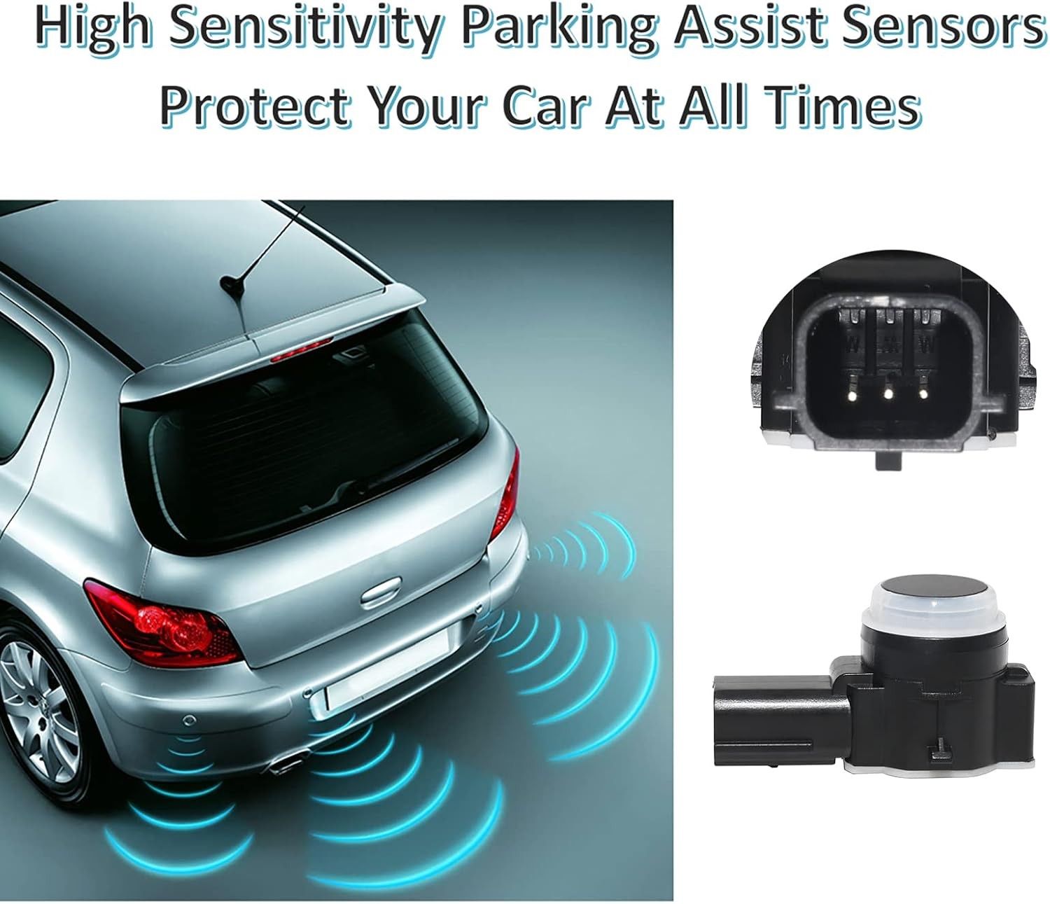 MANATEE 23428268 Front Rear Bumper PDC Parking Aid Sensor for Cadillac Black