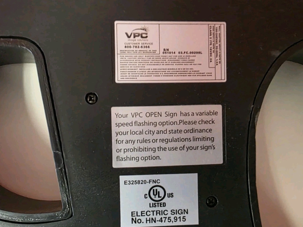 VPC Image Solution Lg Super Bright Oval Led Open Sign Red & Blue 30 1/4&Prime; X 15&Prime;