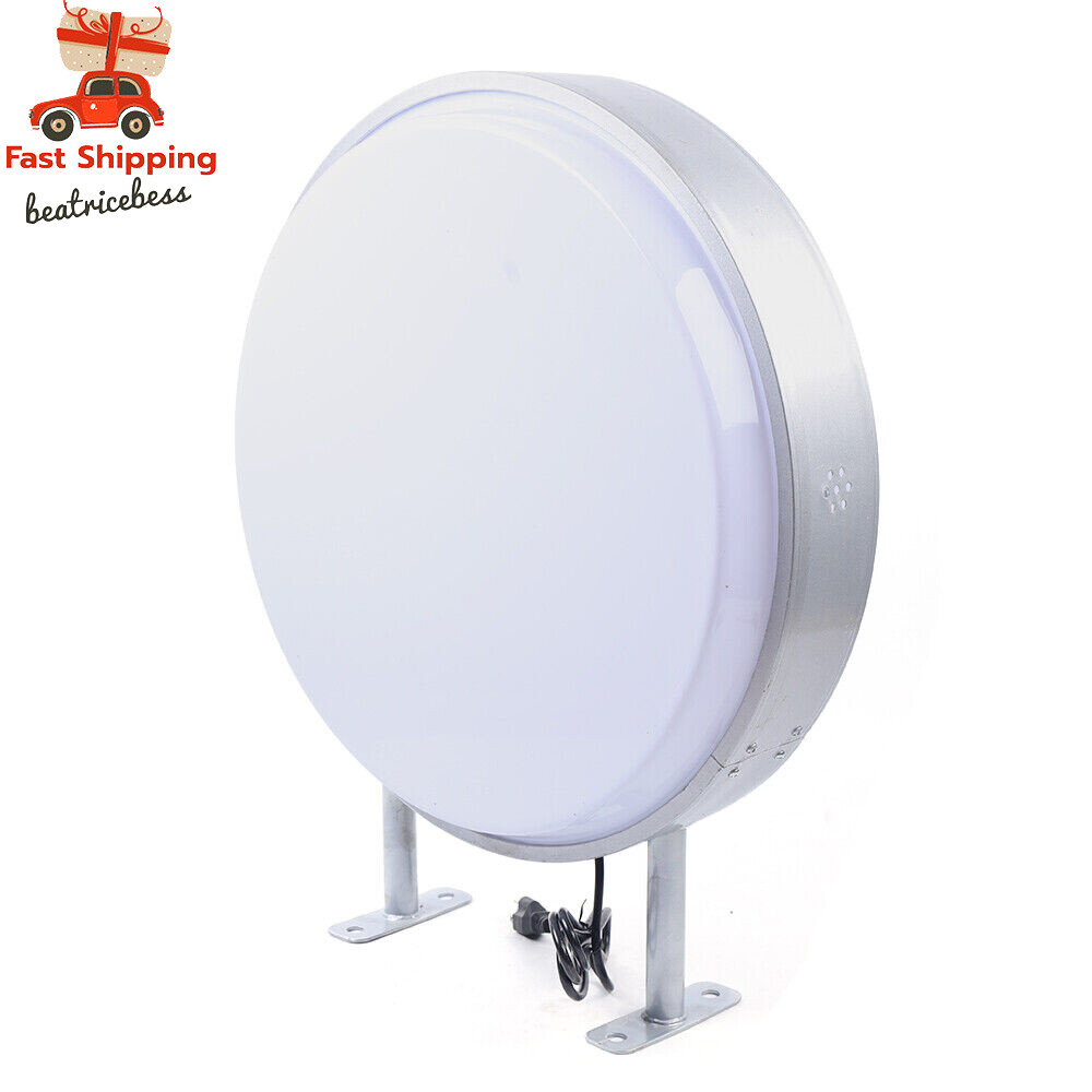 20&Prime; LED Double Sided Round Light Box Outdoor Sign Advertising Projecting Light