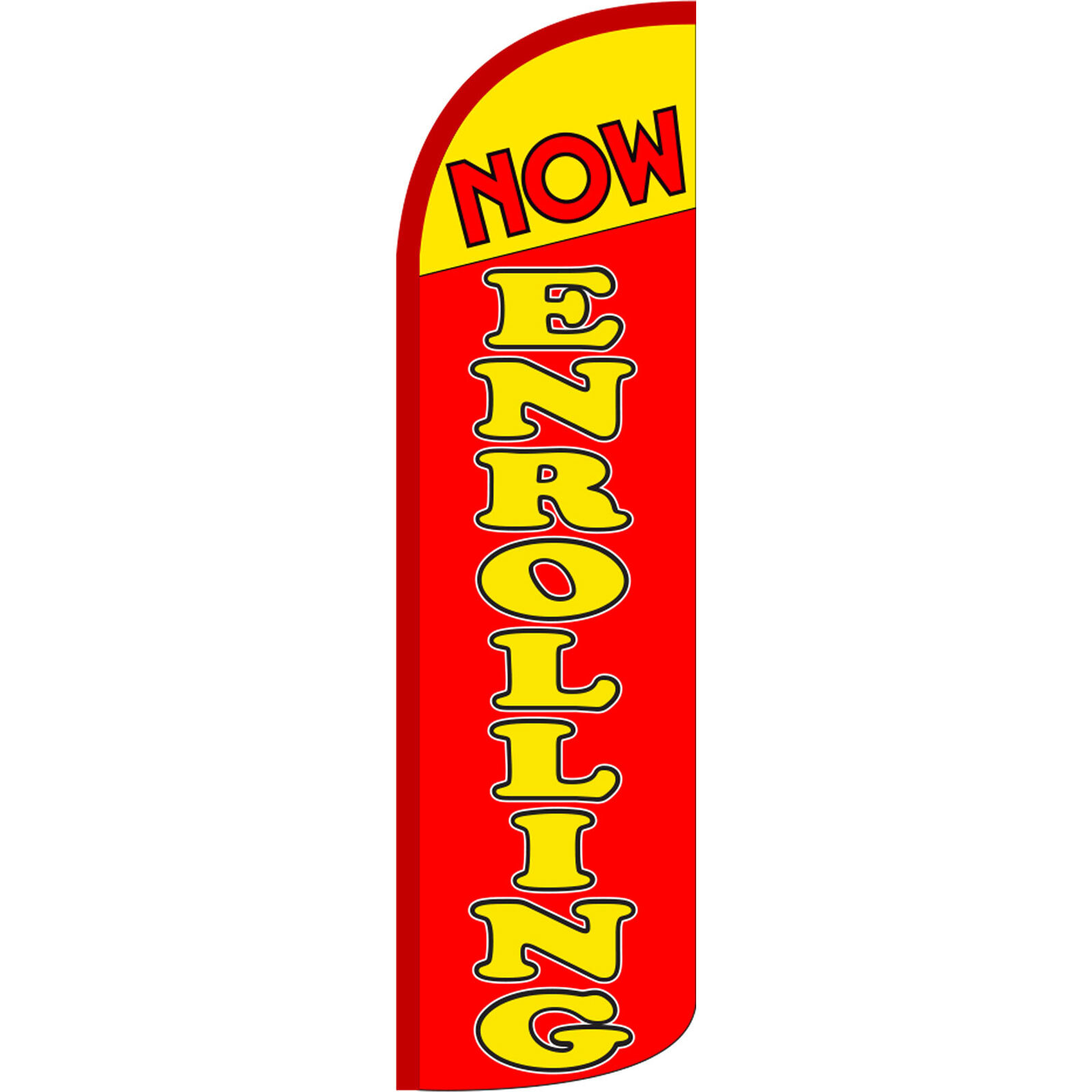 Now Enrolling 3 ft X 11 1/2 ft Windless Swooper Flag