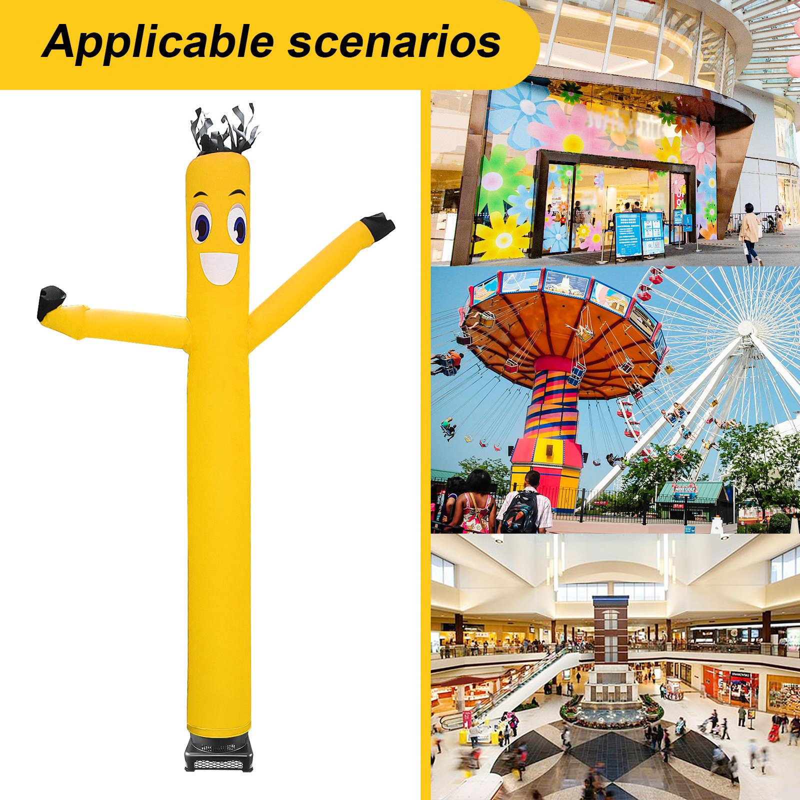 20ft Inflatable Puppet Dancer W/Blower Advertising Air Wind Tube Skys Wavy Man