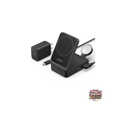 NEW Anker MagGo Wireless Charging Station Foldable 3-in-1 Qi2 Compatible