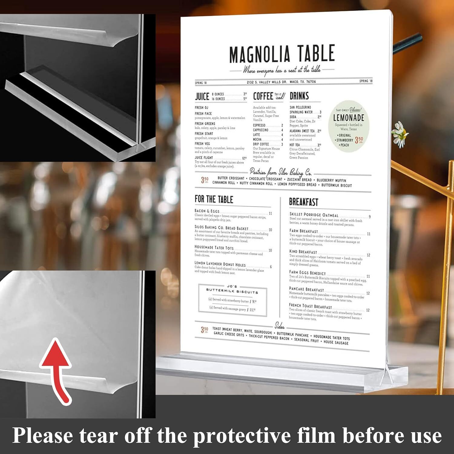 Arrobust 8.5 x 11 Acrylic Sign Holder Clear Vertical 6 Pack 8.5×11 »,