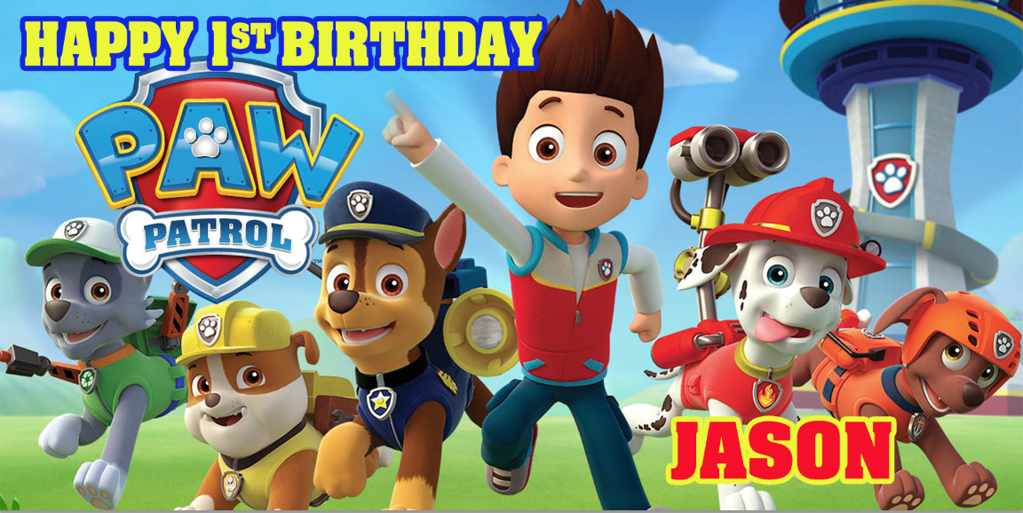 Birthday banner Personalized Paw Patrol