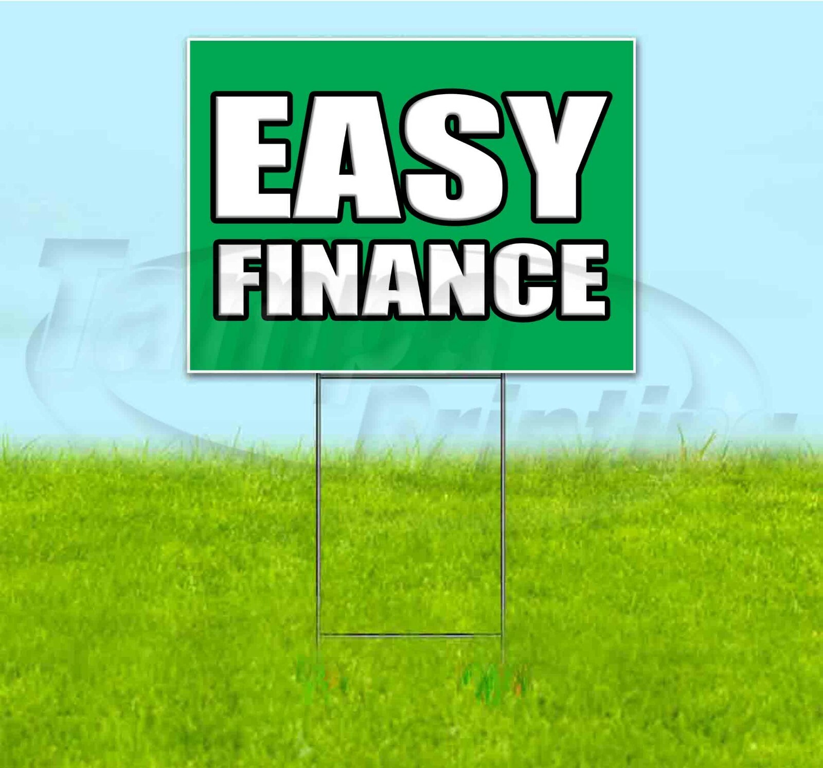 EASY FINANCE 18×24 Yard Sign WITH STAKE Corrugated Bandit BUSINESS DEALERSHIP