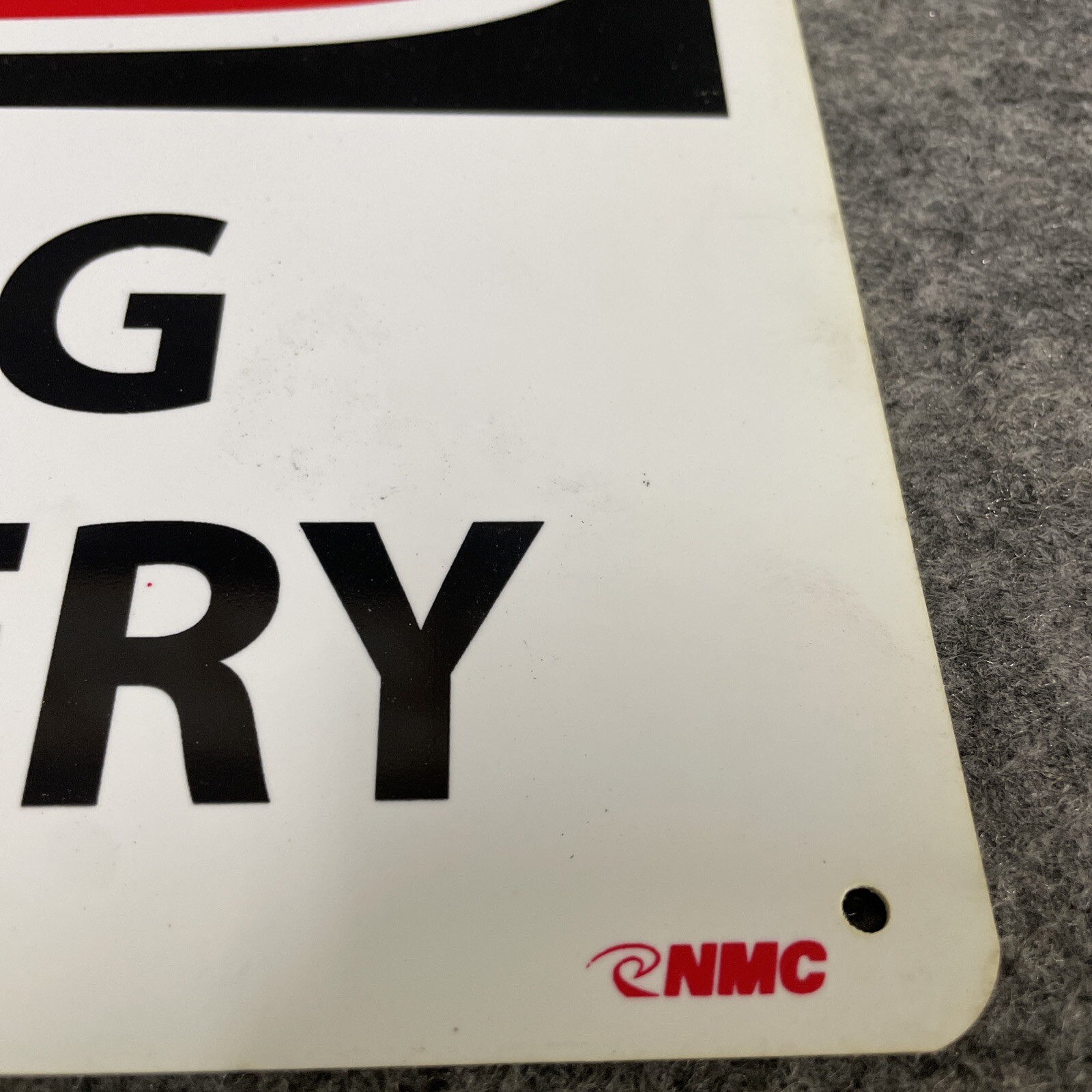 Lot of 5 – NMC D-305 Danger Moving Machinery Sign 7&Prime; X 10&Prime; PS VINYL New