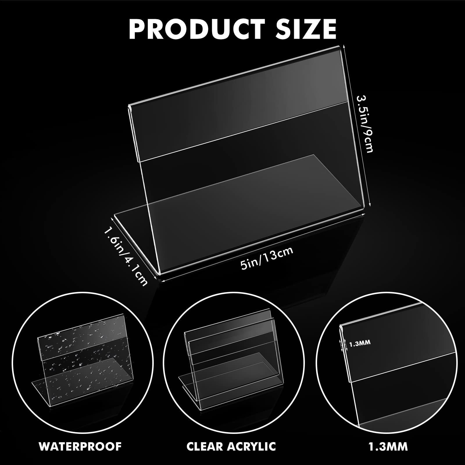 Teling 12 Pcs 3.5 x 5 Inch Acrylic Picture Frame x 5 inches, transparent