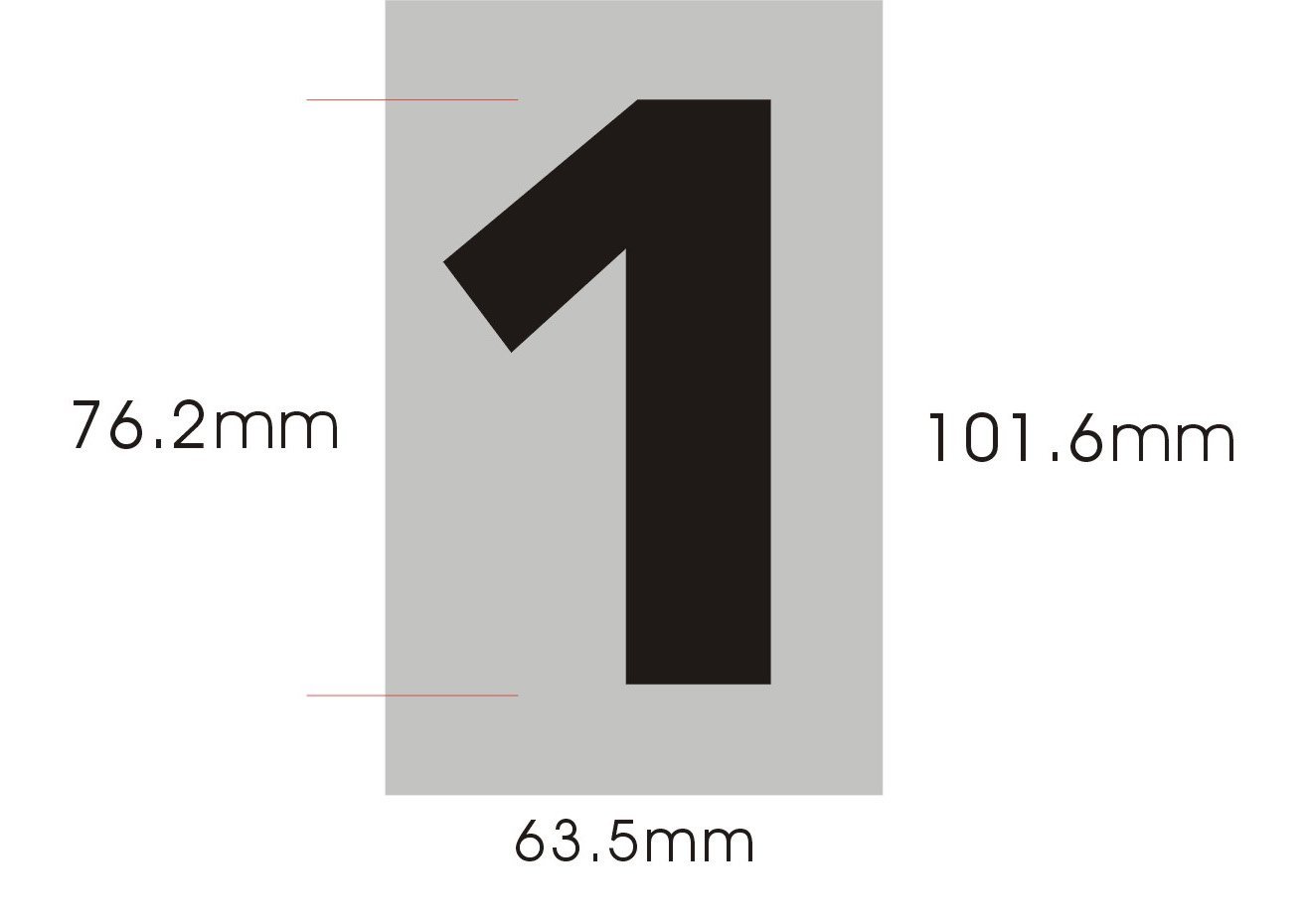 Apartment Number Sign- one (1) (Brush Aluminium, Size 2.5X4) -..-REF24-1027