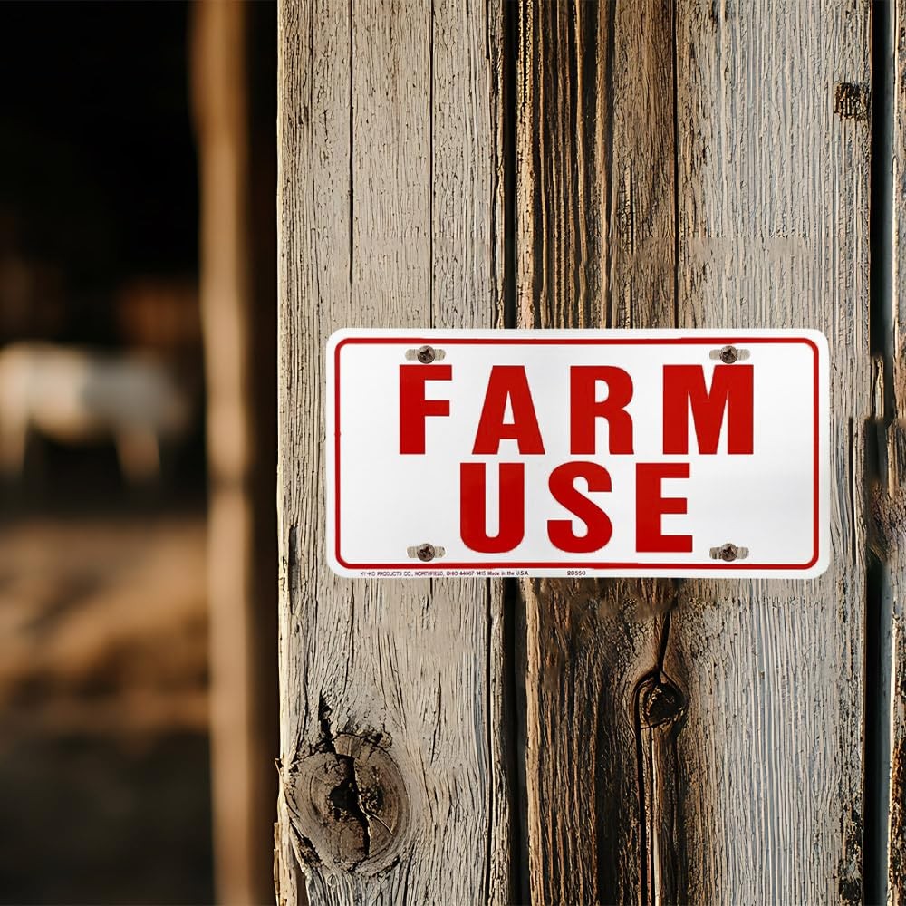 Hy-Ko Products 361951 Farm Use Id Tag White/Red, 6(h) 6 IN x 12 IN, Red/White