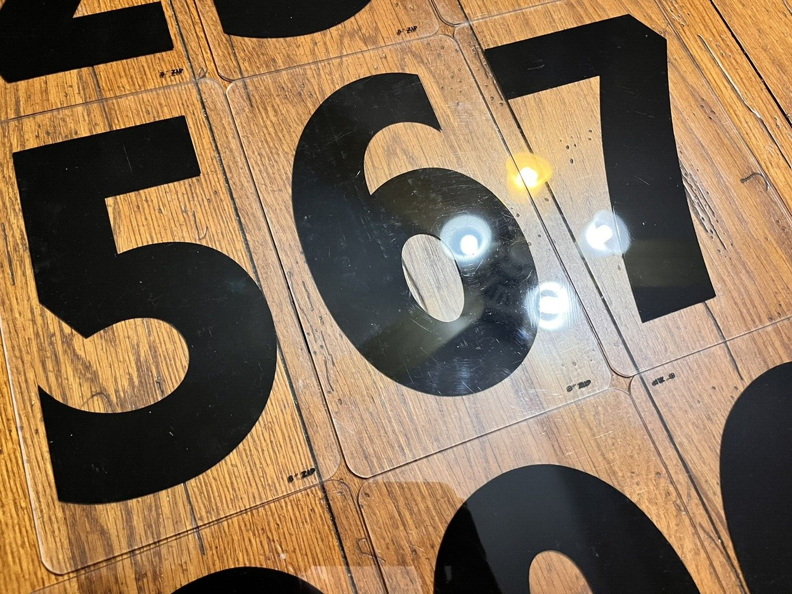 SET OF 9- 8 INCH ZIP NUMBER CHANGEABLE OUTDOOR SIGNAGE NUMBERS 2,3,4,5,6,7,8,9,0