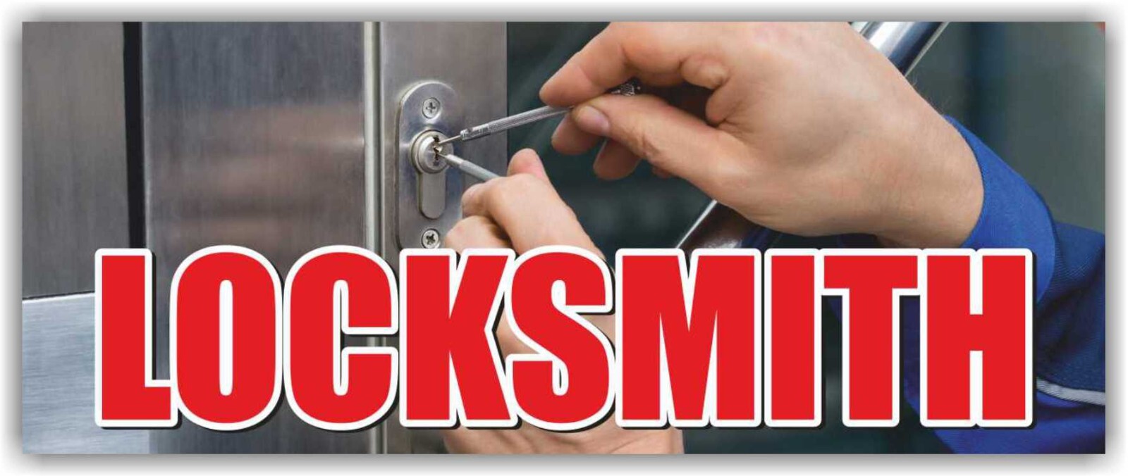 LOCK SMITH Advertising Banner Vinyl Mesh Sign key cut hardware LOCKSMITH service