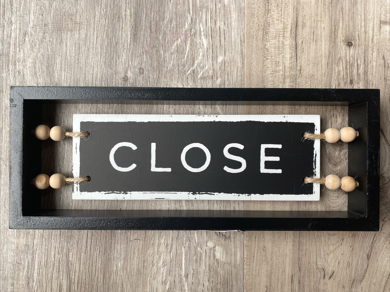Business Open Closed Sign Double Sided Framed Plaque