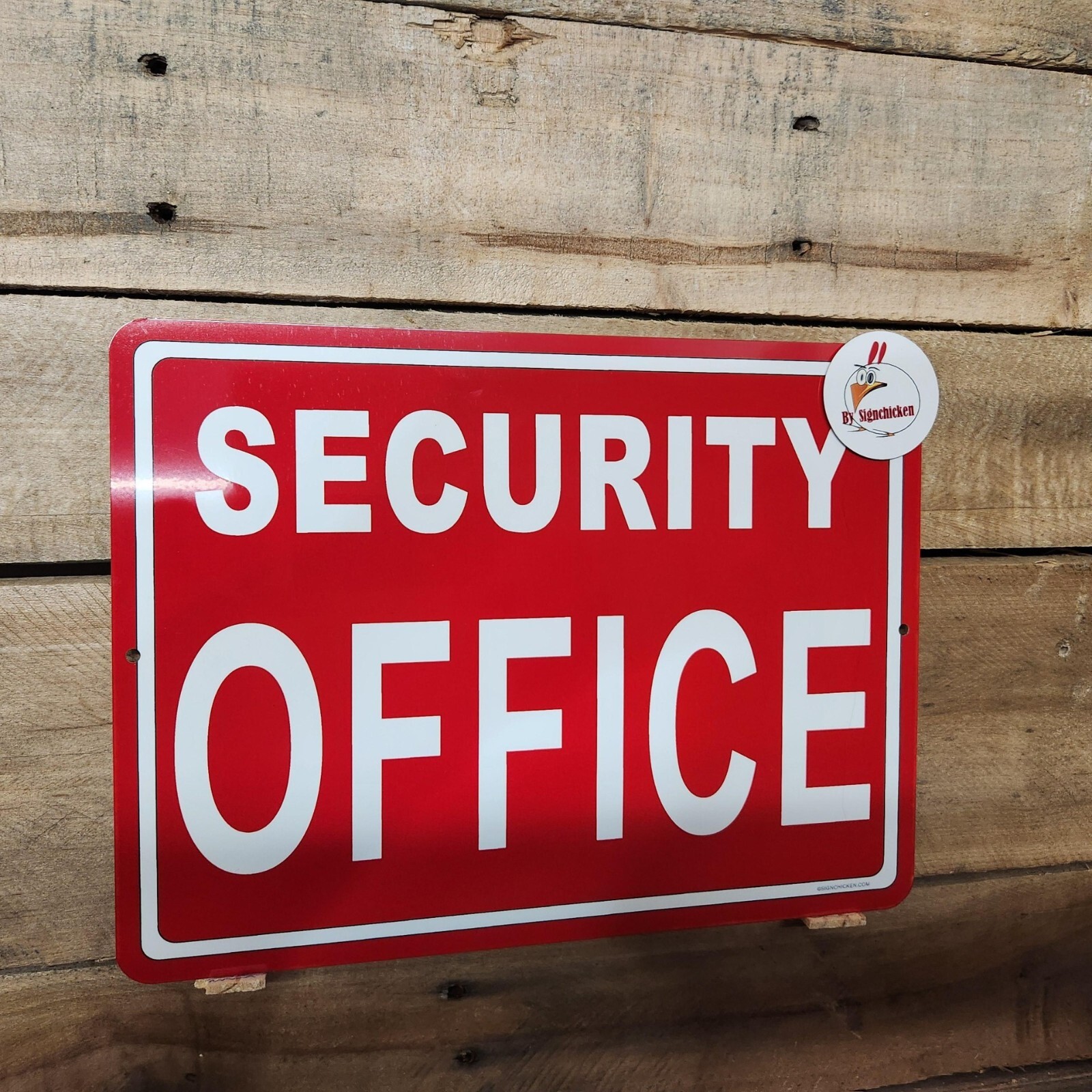 SECURITY OFFICE – 9&Prime; X 12&Prime; NEW IN PACKAGE ALUMINUM SIGN store- retail, business