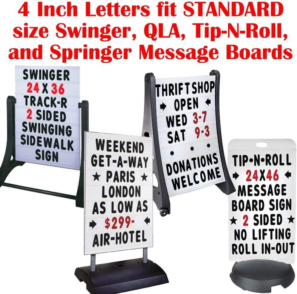 Enhanced Visibility Numbers for A-Frame Signs – Pack of 60