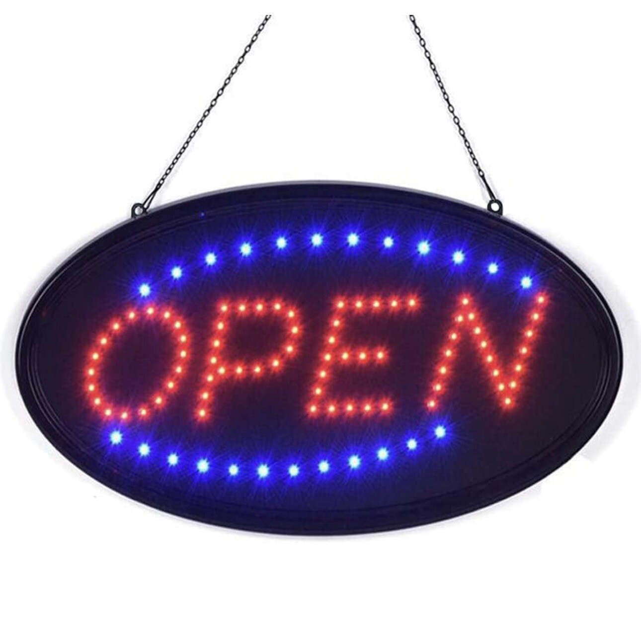LED Open Sign Letrero Neon Comercial de 19×10 para Negocio Tienda Bar Evento