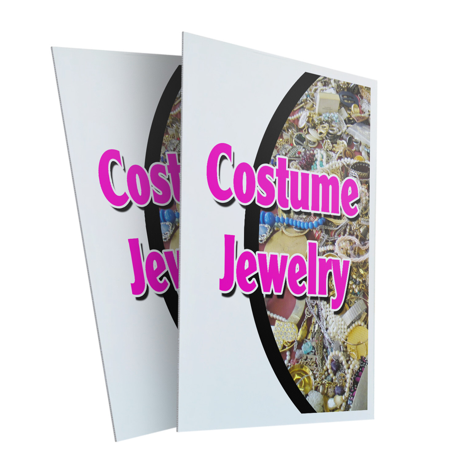 Costume Jewelry 24&Prime; x 36&Prime; 2 Pack Of Store Sign Plastic Or Decal