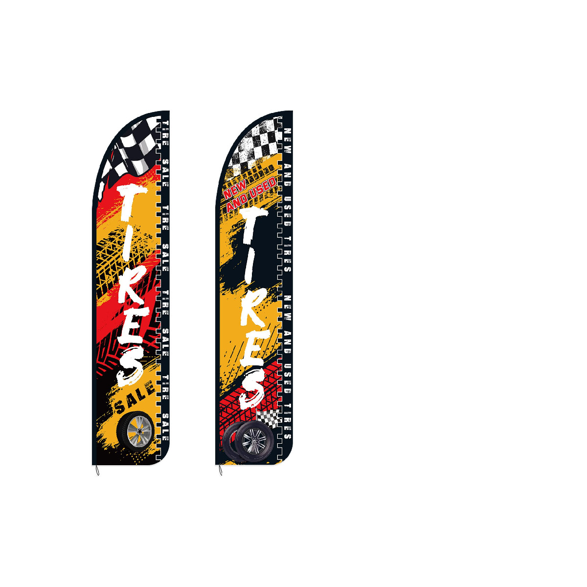 Hunnmingre 2 Pack 12 Feet Tire King Flags And Use Tires Shop Feather Flags For