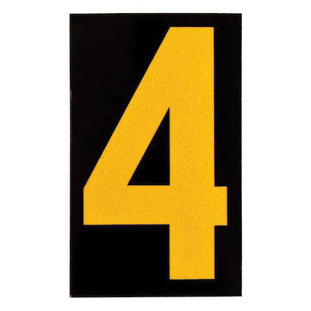 Brady 5905-4 Numberlabel, 1-1/2Inh, 1Inw, Pk25