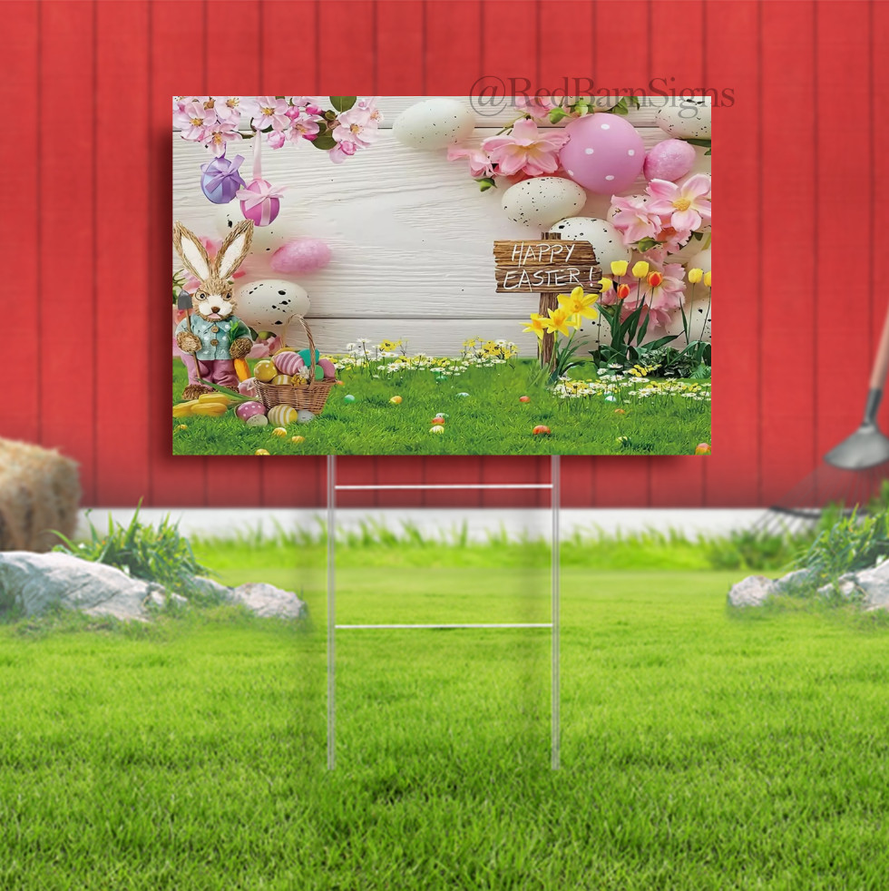 Spring Happy Easter Photo Backdrops for Studio Baby Shower Party Portrait Yard