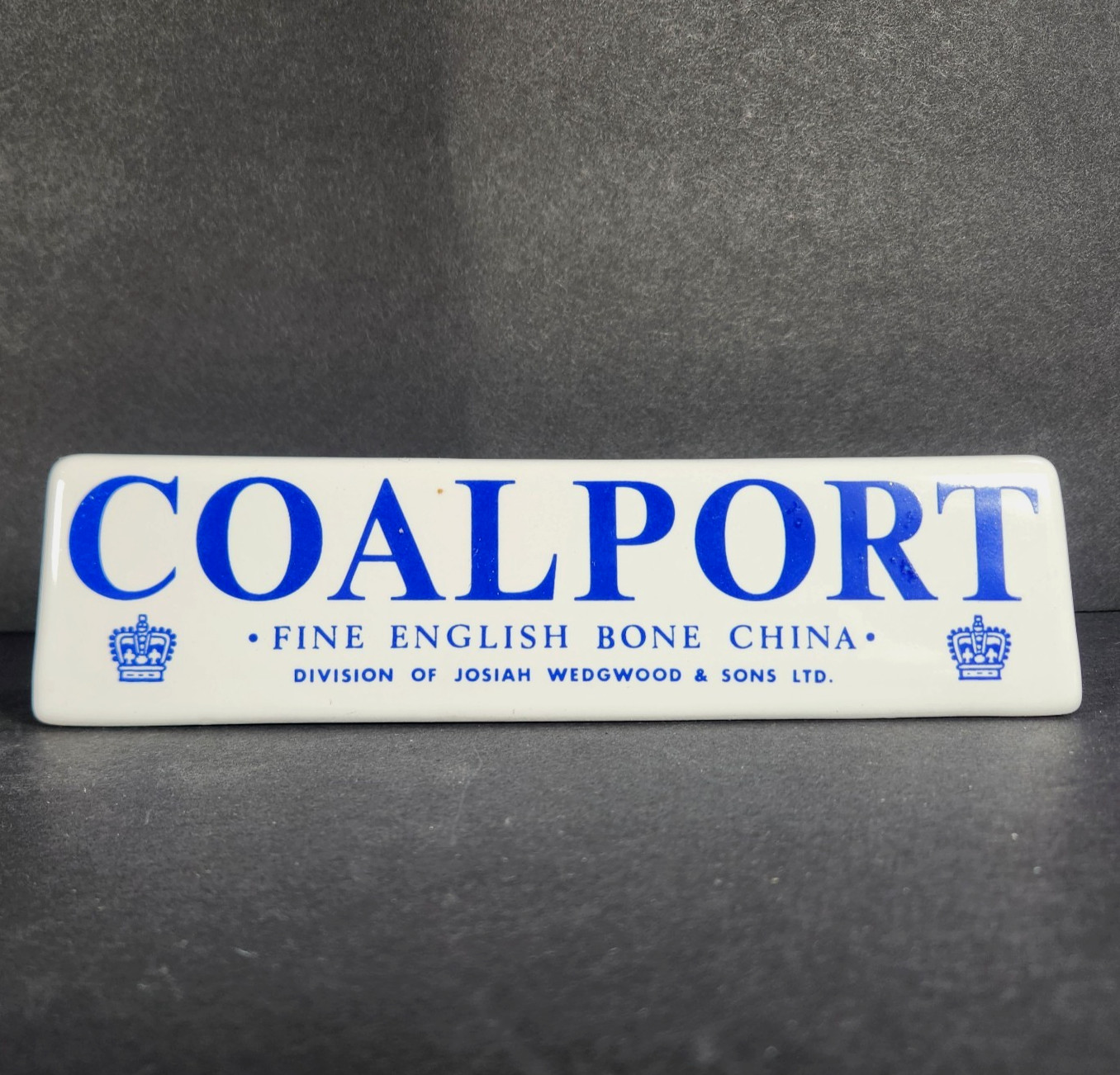 Coalport China Porcelain Dealer/Retailer Display Plaque Sign
