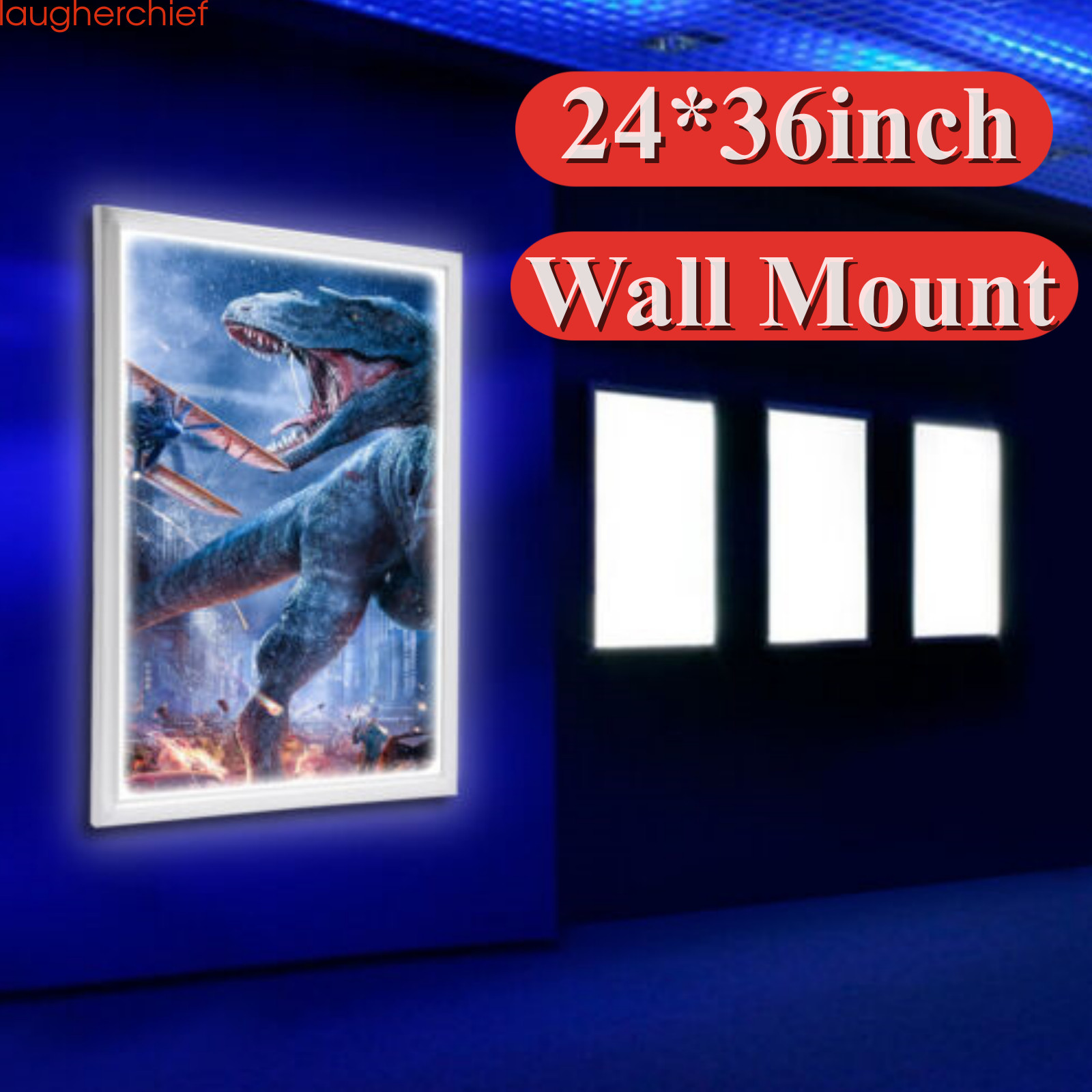Wall Mount LED Light Box Movie Poster Display 24&Prime;x36&Prime; Advertising Frame Store US
