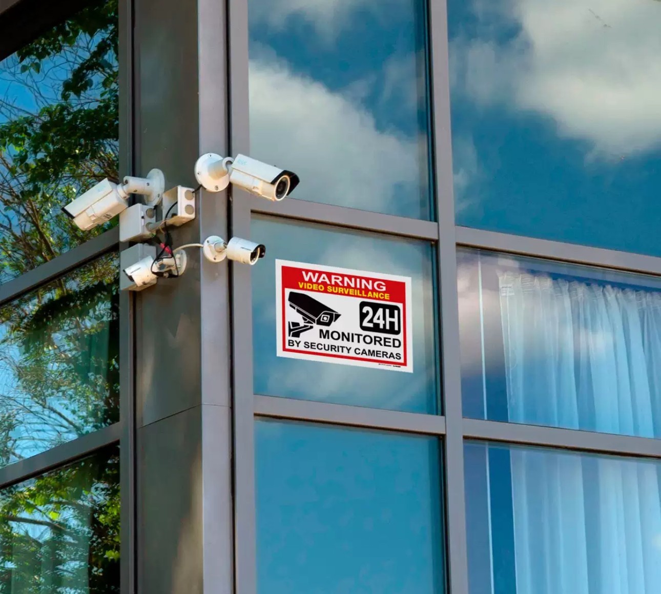Smile You&rsquo;re on Camera Sign Video Surveillance Signs 10&Prime;x 7&Prime; UV Protected cctv