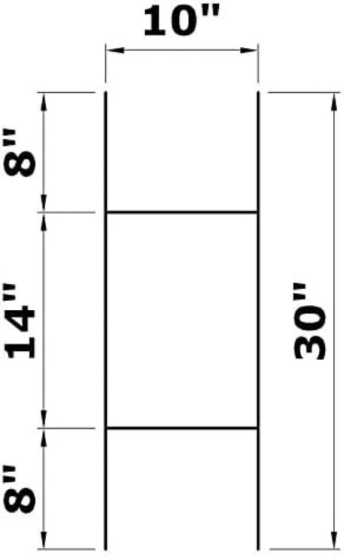 H Frame Wire Stakes – 10 Pack, 30×10 Inch – Easy Installation for All Signs