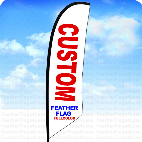 Custom Windless Swooper Flag Feather Banner Sign for 14 ft Pole Kit (Flag Only)