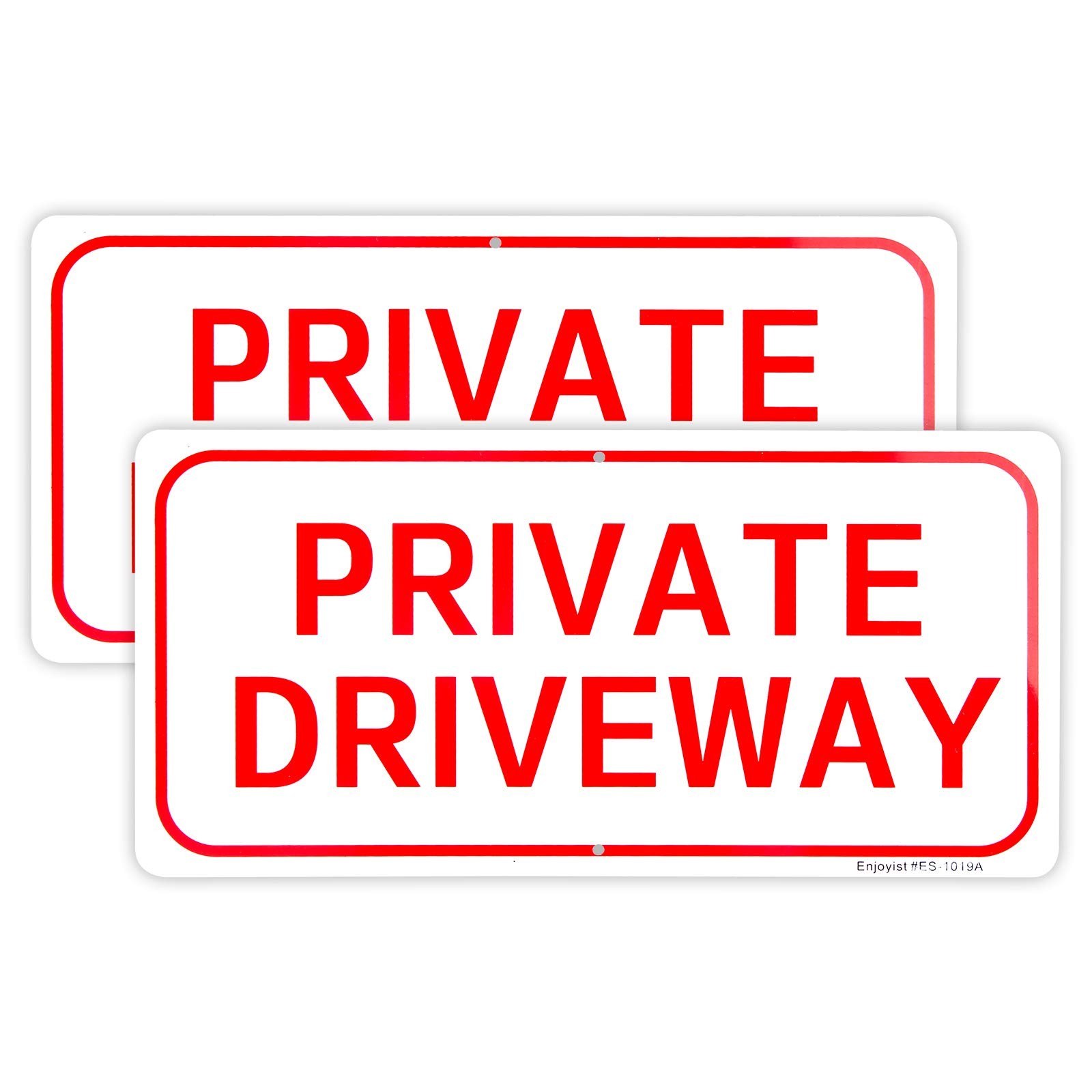 2 Pack 14&Prime;x7&Prime; Private Driveway Sign Rust Free Aluminum UV Protected Weatherproof