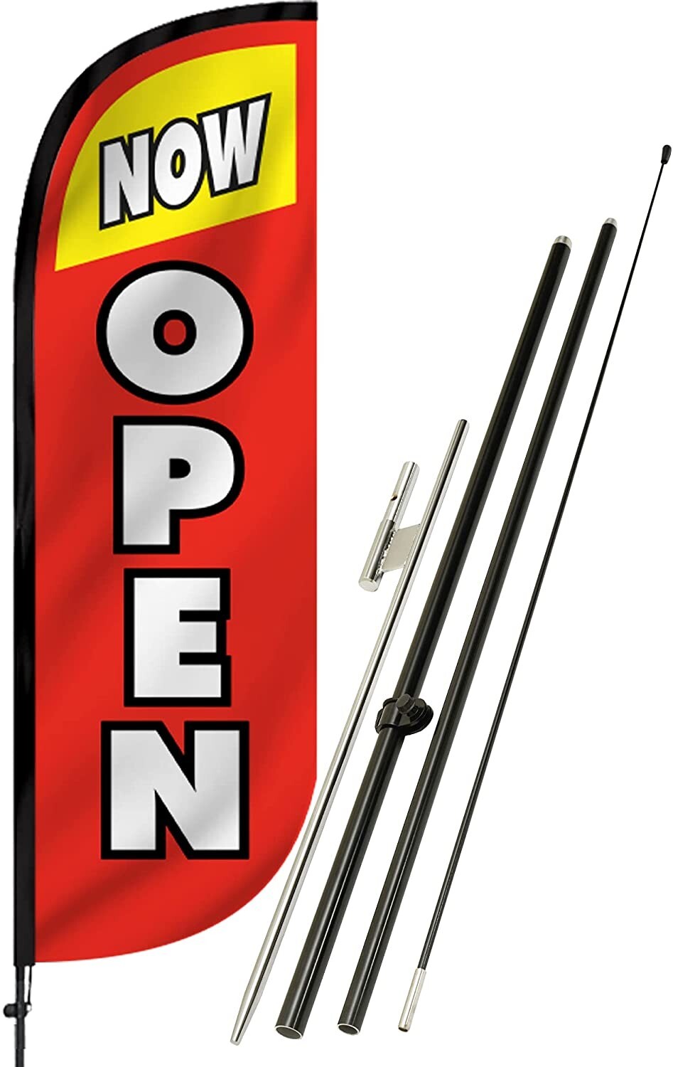 LookOurWay Feather Flag Set 5ft Tall Advertising Banner Flag With Pole Kit NEW