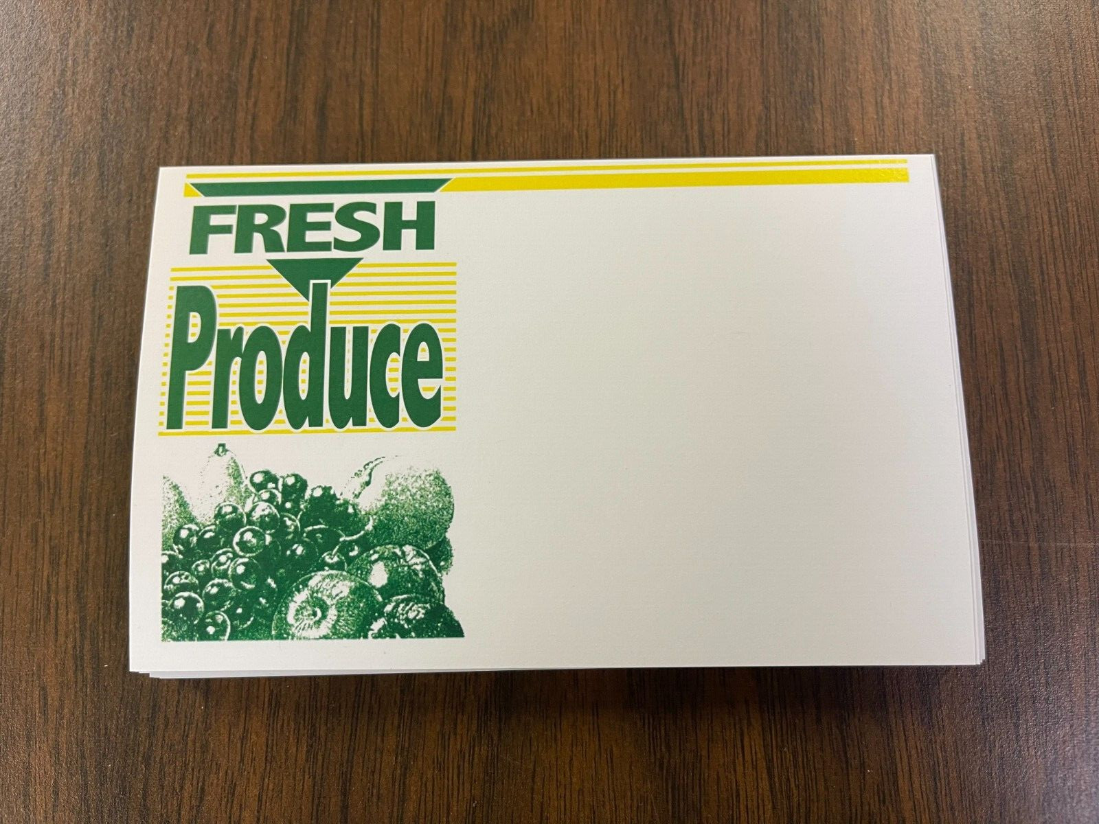 Fresh Produce Price Signs for Grocery Stores -5.5&Prime;w x 3.5&Prime;H- 57 pieces