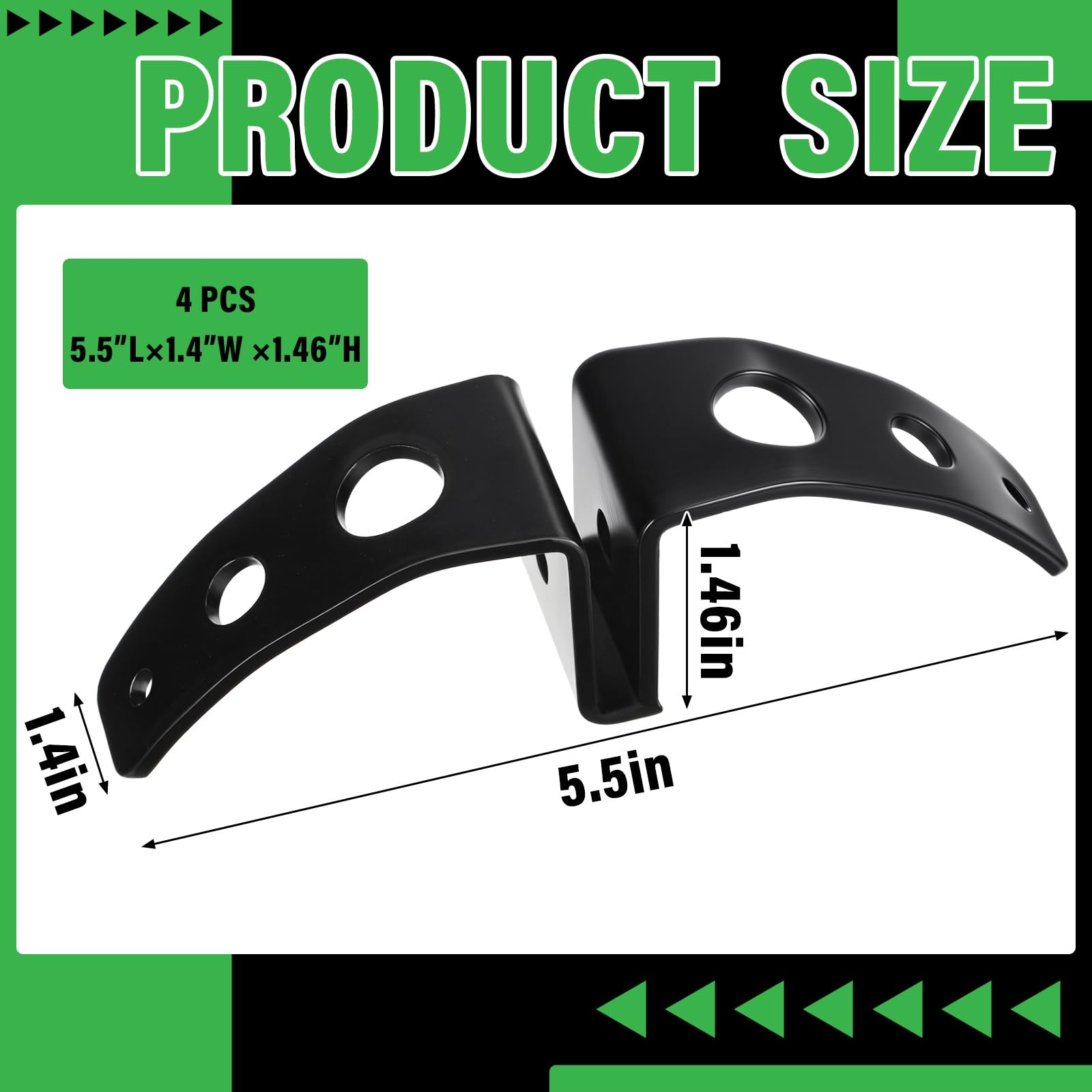 Blulu 4 Pcs Small Spider Feet Sign Holder Floor Standing Display Small, black