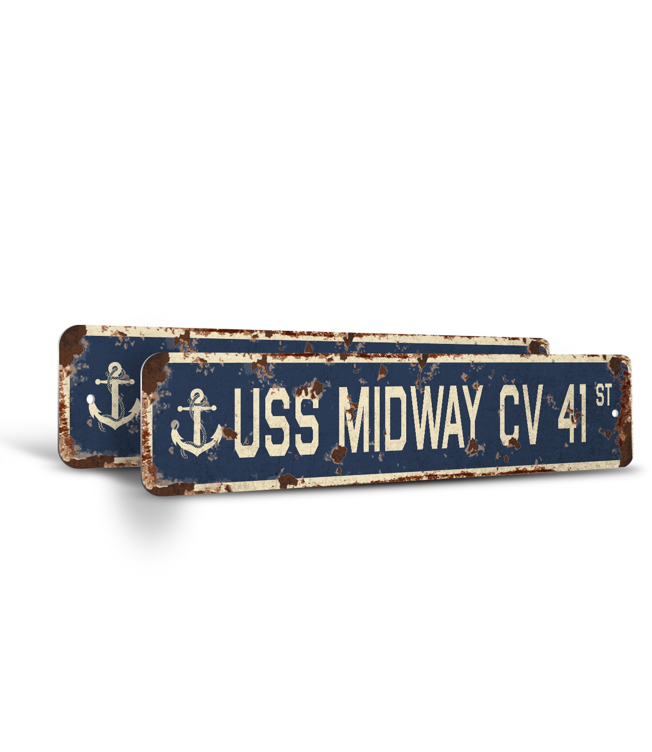 USS MIDWAY CV 41 Vintage Style Street Sign us navy ship veteran sailor gift