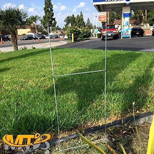 30×10 Inch Galvanized Wire Sign Stakes – 10 Pack for Easy Installation