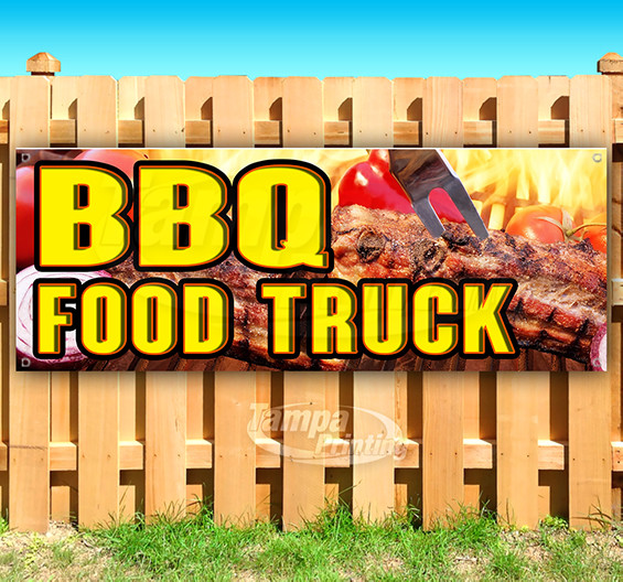 BBQ FOOD TRUCK Advertising Vinyl Banner Flag Sign Many Sizes CARNIVAL FOOD