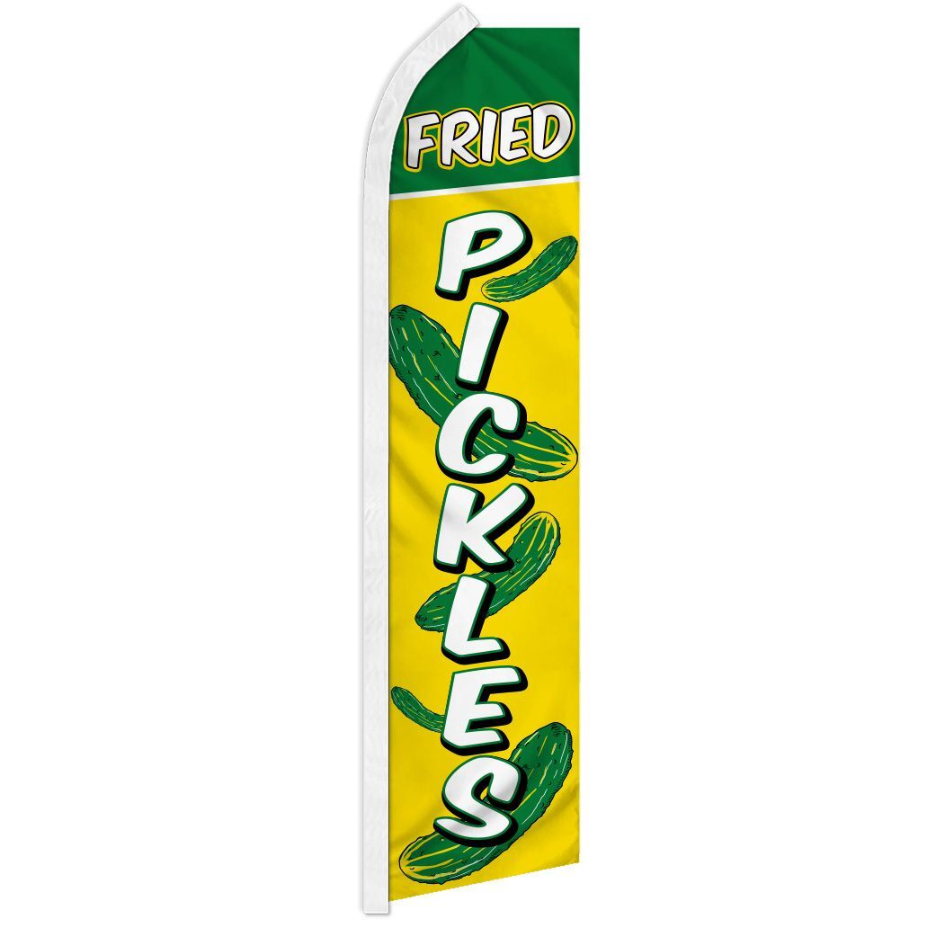 FRIED PICKLES advertising super flag polyester banner sign *POLE NOT INCLUDED*