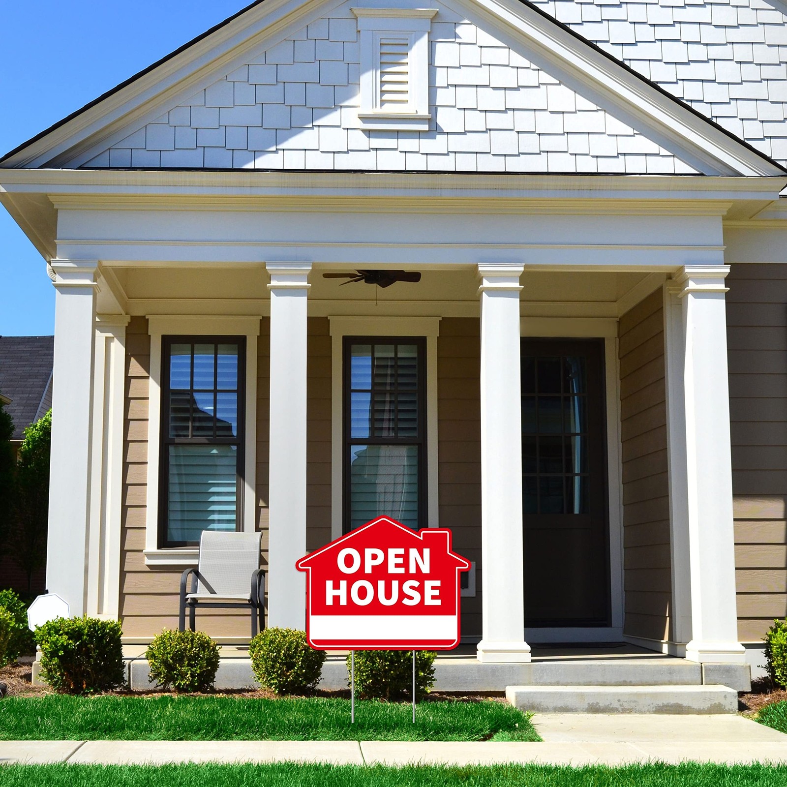 3PC Open House Sign with Stakes, 17 Inches by 13 Inches – Double Sided Signs …
