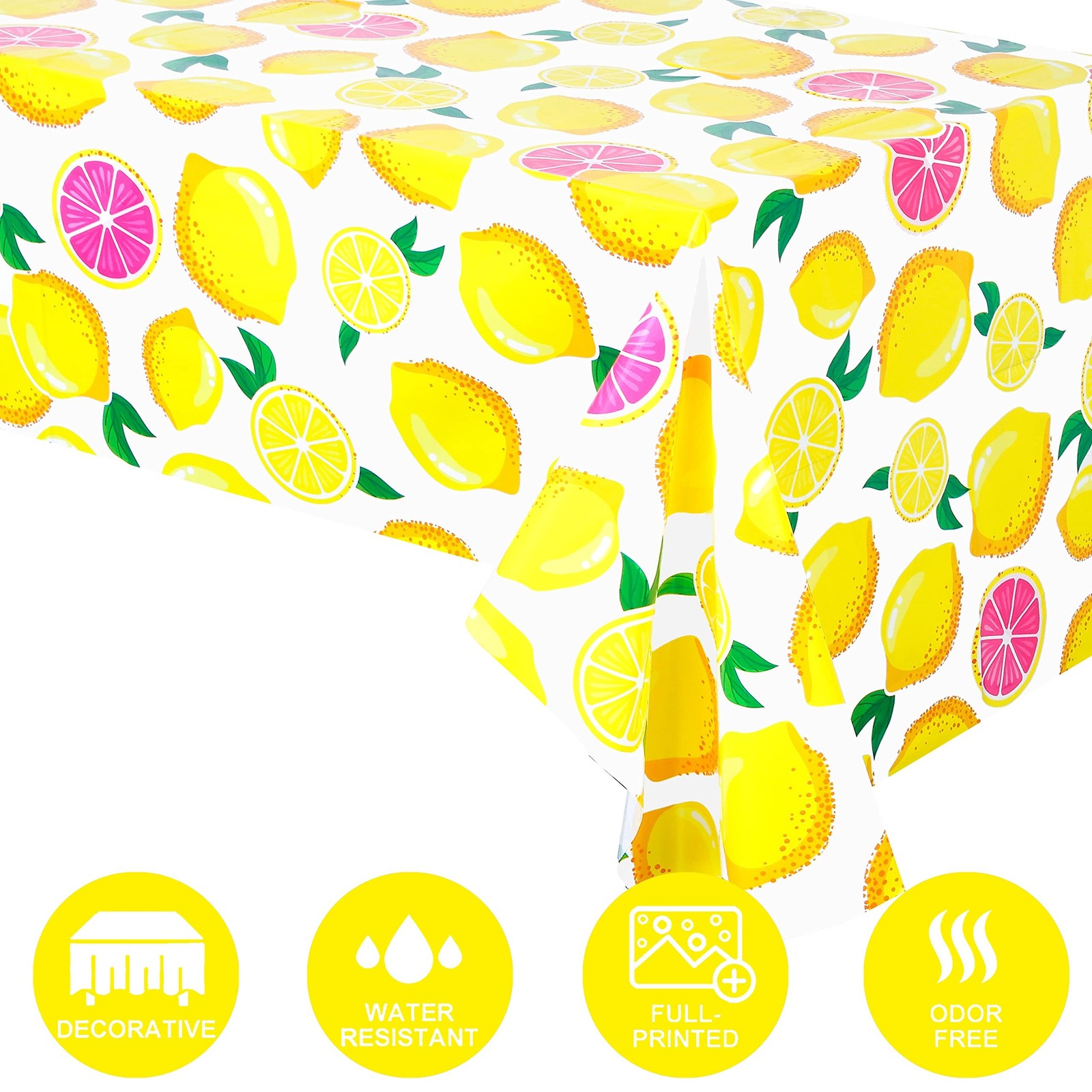 C L cooper life 2Pcs Pink Lemon Party Table Decoration Summer Fresh Fruits Ta…