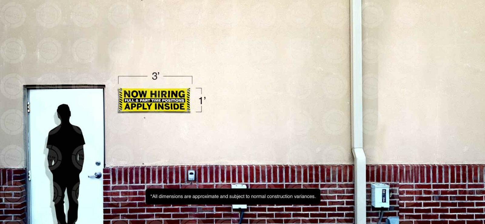NOW HIRING Industrial Banner Now Open Jobs Poster Business Display Employment