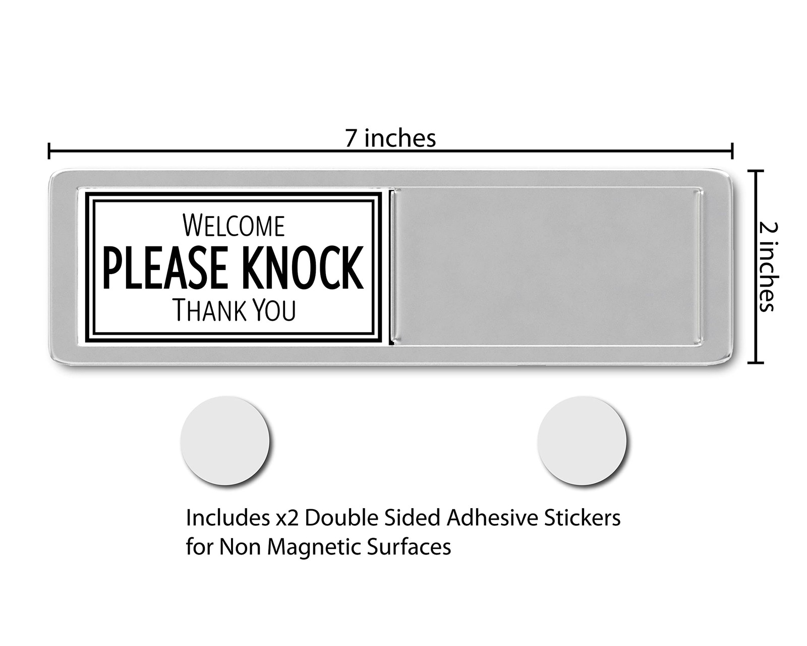7×2 Inch Black White Please Do Not Disturb Welcome Knock Office Door Sign