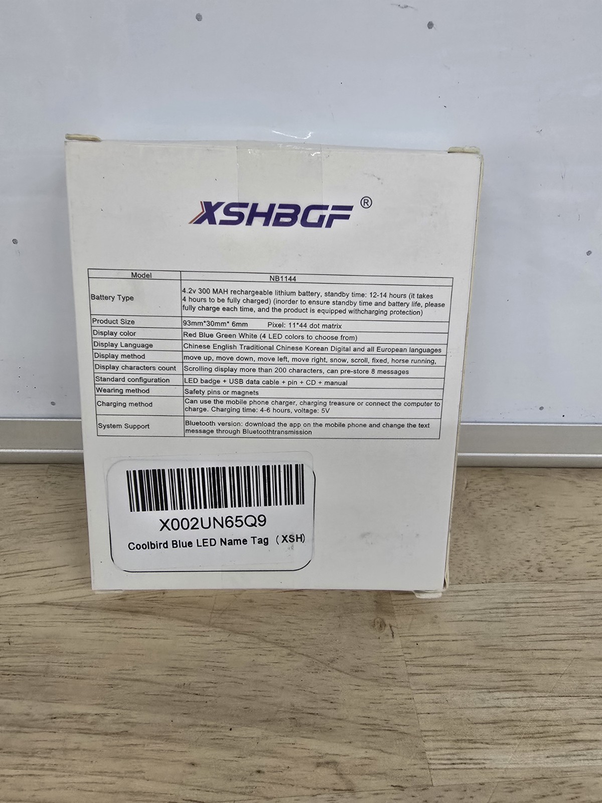 LED Name Tag, Rechargeable Wireless Bluetooth LED Name Badge Reuseable Price Tag