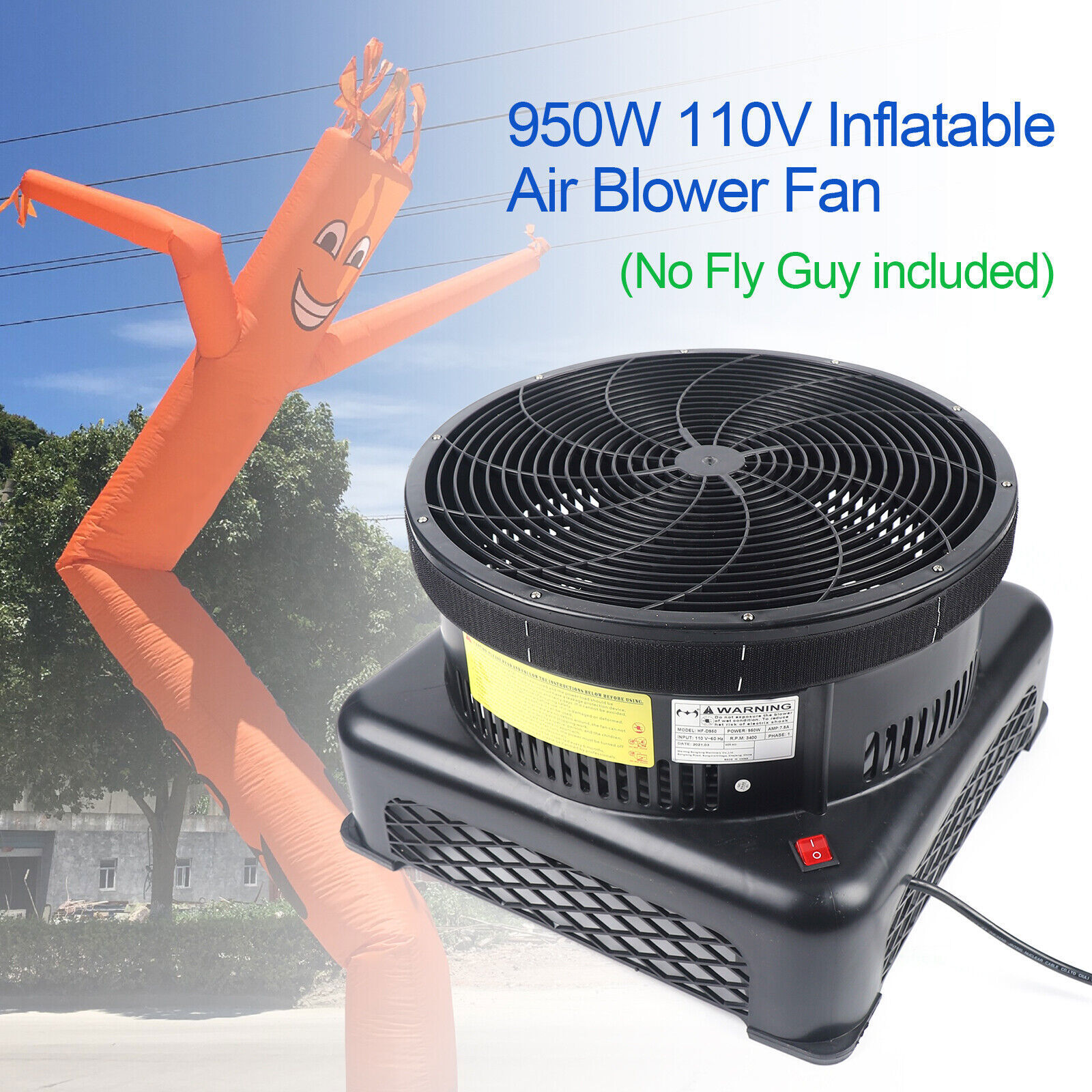 950W HF-D950 Electric Air Blower Fan 110V 60Hz for 6m Single Leg Air Waver