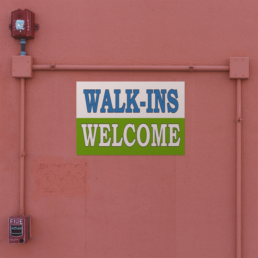 Decal Stickers Walk-Ins Welcome Business Advertisement Vinyl Store Sign Label