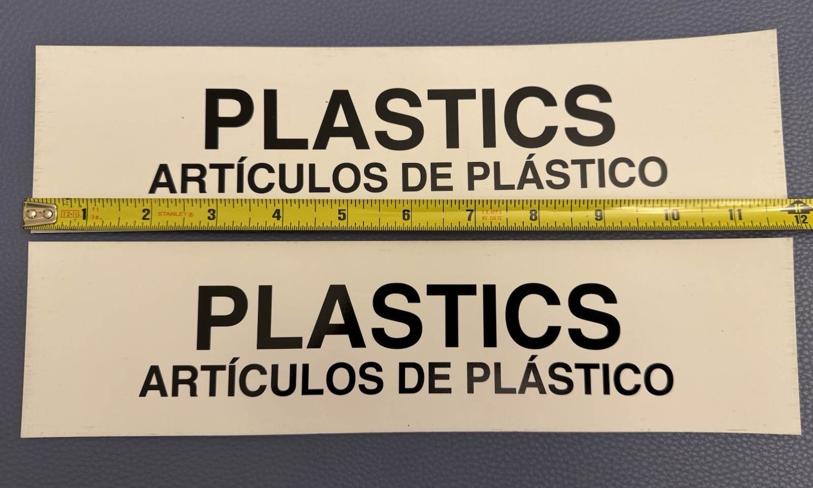 Lot 2 PLASTICS Big 12” Glossy Magnet Sticker Sign Retail Advertising Quality