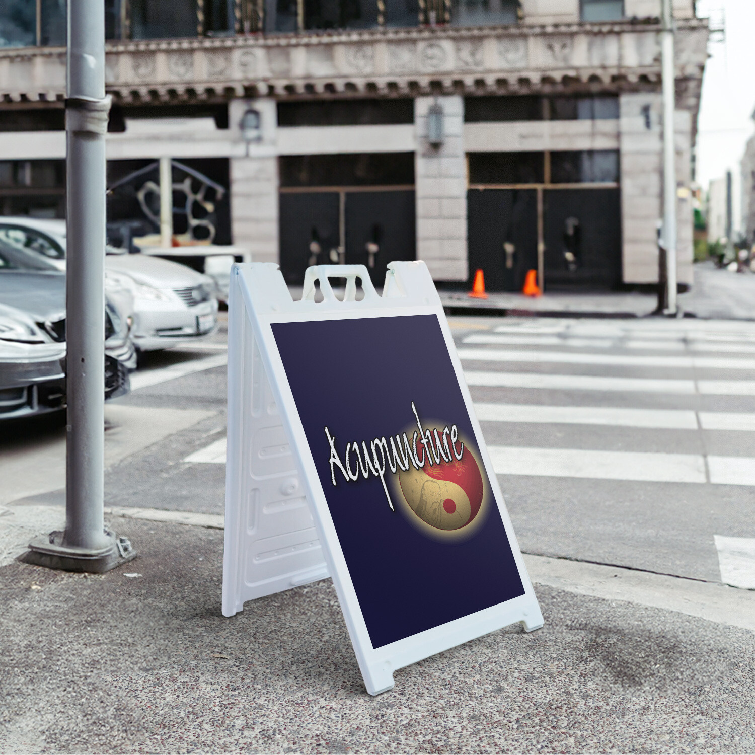 A-frame Sidewalk Acupuncture 24&Prime; x 36&Prime; Double Sided A-Frame Sidewalk Sign