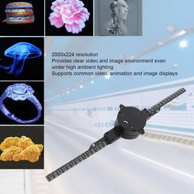 3D Hologram Fan Borderless Floating Display Remote & App Control Advertising Fan